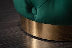 Dizajnová taburetka Rococo 37 cm tmavozelená