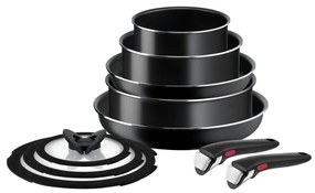 Hliníková súprava riadu 10 ks INGENIO EASY COOK & CLEAN BLAC L1549042 – Tefal