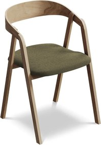 Zelené jedálenské kreslo z masívneho dreva Erika – Makamii