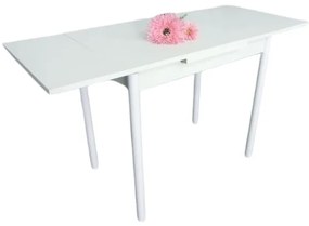 (3998-1) Jedálenský stôl rozkladací buk biela 135 cm