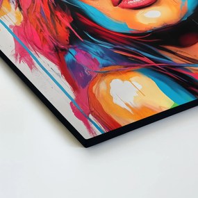 DUBLEZ | Pop art drevený obraz - Žena vo farbách
