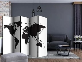 Paraván - Black & White World II [Room Dividers] Veľkosť: 225x172, Verzia: Akustický