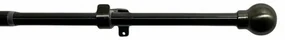 Záclonová súprava roztiahnuteľná Guľa 16/19 mm čierny nikel, 200 - 350 cm