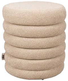 Béžový taburet z textílie buklé Fern – Dutchbone
