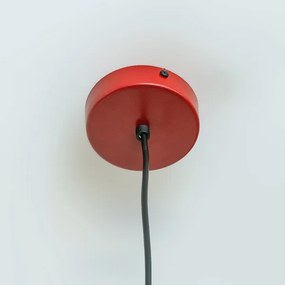 Závesné svietidlo na lanku ETNA II 1xE27/15W/230V pr. 18,5 cm červené