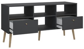 Antracitový TV stolík 117x61 cm Bodo – Tvilum