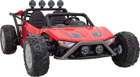 Ramiz Detská pretekárska bugina na batérie 5 Červená + motory 2x200W + diaľkové ovládanie + LED Audio + pomalý štart