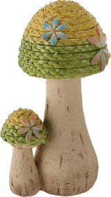 ZÁHRADNÁ FIGÚRKA – PLETENÉ HUBY S KLOBÚKMI 26,5 x 21,5 x 48 CM *7379