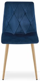 Set troch jedálenských stoličiek LIBRA zamatové granátové / drevené nohy (3 ks)