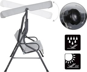 Zahradní houpačka CANOPS světle šedá