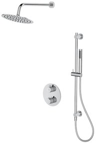 Cersanit Zen, podomietková sprchová súprava s dažďovou a ručnou sprchou, chrómová, S952-032