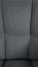 Barová stolička Damaso B - filc, čierny 4-nohý rám - Sivá