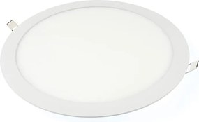 BERGE LED panel kruhový - 300x300x17mm vstavaný - 24W - 230V - 1900Lm - teplá biela