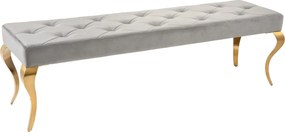 Dizajnová lavica Rococo 172 cm sivá / zlatá