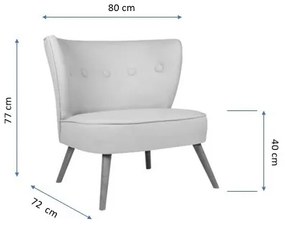 Kreslo JENI červené