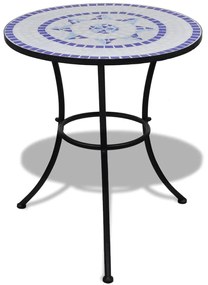 vidaXL 3-dielna bistro súprava, keramické dlaždice, modro biela