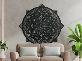 drevko Drevená mandala Vášeň Rozmer obrazu: 120 x 120 cm, Farba dekorácie: Čierna