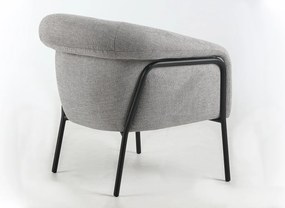 Sivé relaxačné kreslo CLOVER