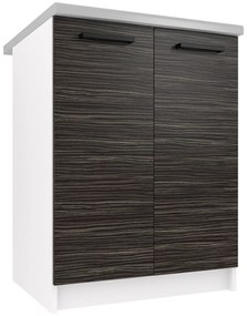 Kuchynská skrinka Belini spodná 60 cm eben kráľovský s pracovnou doskou  TOR SD2-60/0/WT/HK/0/B1