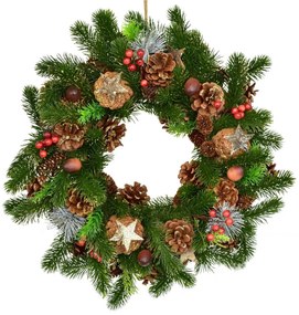 Vianočný ozdobený smrekový veniec Winter Dream, 40 cm