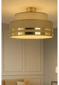 Stropné svietidlo TAMI 1xE27/60W/230V pr. 40 cm hnedá/zlatá