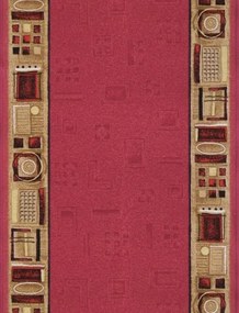 Protišmykový behúň na mieru Jena 10, šíre 100 cm, červená, chodba / predsieň, Associated Weavers