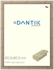 DANTIK rám na obraz 60x80 | PAINT žlutá velká (Plexi Čiré)