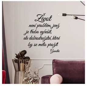 Samolepka na stenu s citátom Ambiance Gandhi Tajomstvo