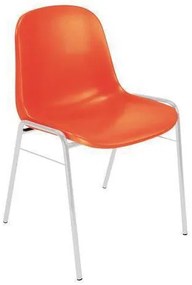 Plastová jedálenská stolička Manutan Shell, oranžová