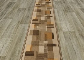 Koberce Breno Behúň LISTRA 48, šíře role 100 cm, hnedá, viacfarebná