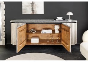 Komoda 47694 Adlon 170cm Drevo Mango - Mramor - Komfort-nábytok