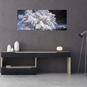 Obraz - Snehobiely strom (120x50 cm)