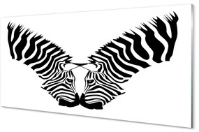 Sklenený obraz zrkadlo zebra 100x50 cm