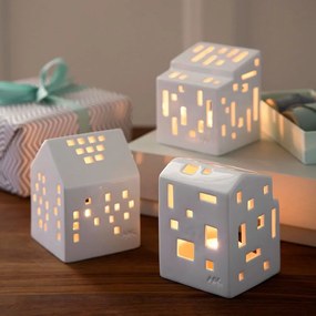 Biely keramický svietnik Kähler Design Urbania Lighthouse Functio