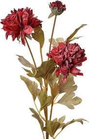 Dekorácia umelá kvetina s červenými kvetmi - 9*9*68 cm