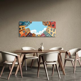 Obraz - Medzi domami (120x50 cm)