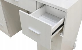 Veľký toaletný stolík biely s osvetlením 80 x 40 x 110cm