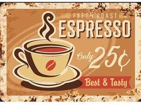 Ceduľa Coffee Espresso