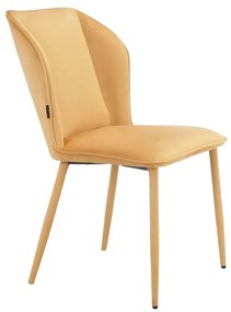 Žlté zamatové jedálenské stoličky v súprave 2 ks Wilma – Støraa