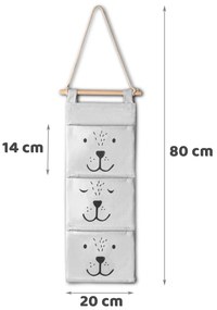 Závesný organizér na hračky NK-403 Nukido - sivý