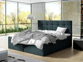Kontinentálna posteľ Cinema, Dostupné poťahy: ekokoža Soft 017 (biela), Rozmer postele: 160x200