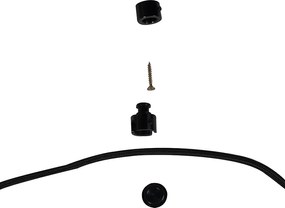 Závesná lampa čierna s ružovým tienidlom a zlatým interiérom 35cm 3-Lights - Cava