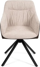 Set - 2 ks Jedálenská stolička AVENBERG LARO – otočná, béžovo-hnedá
