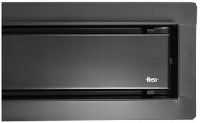 Rea Neox Black Matt, lineárny odtokový žľab 50cm, vzor 2v1, čierna matná, REA-G6600