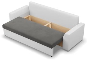 Trojmiestna rozkladacia sedačka LUGO tmavosivá / biela