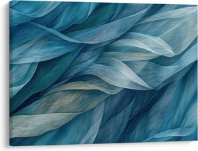 Obraz - Modrobiele vlnky (70x50 cm)