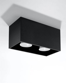Stropné svietidlo Quad maxi, 1x čierne kovové tienidlo