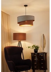 Brilagi - Luster na lanku VEGAS SHINE 1xE27/15W/230V pr. 50 cm šedá/hnedá