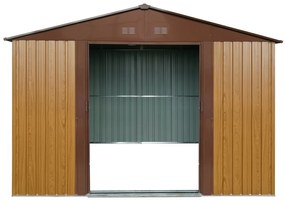 Záhradný domček BestBerg ZDB-7D / 7,2 m² / 301 x 238 x 214 cm / červené drevo / hnedá