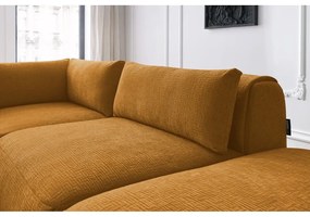 Rohová pohovka (variabilná) v horčicovohnedej farbe Jeanne - Bobochic Paris